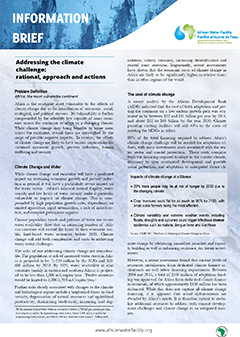 Addressing the climate challenge: rational, approach and actions