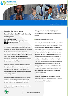 Bridging the Water Sector Infrastructure Gap Through Capacity Development